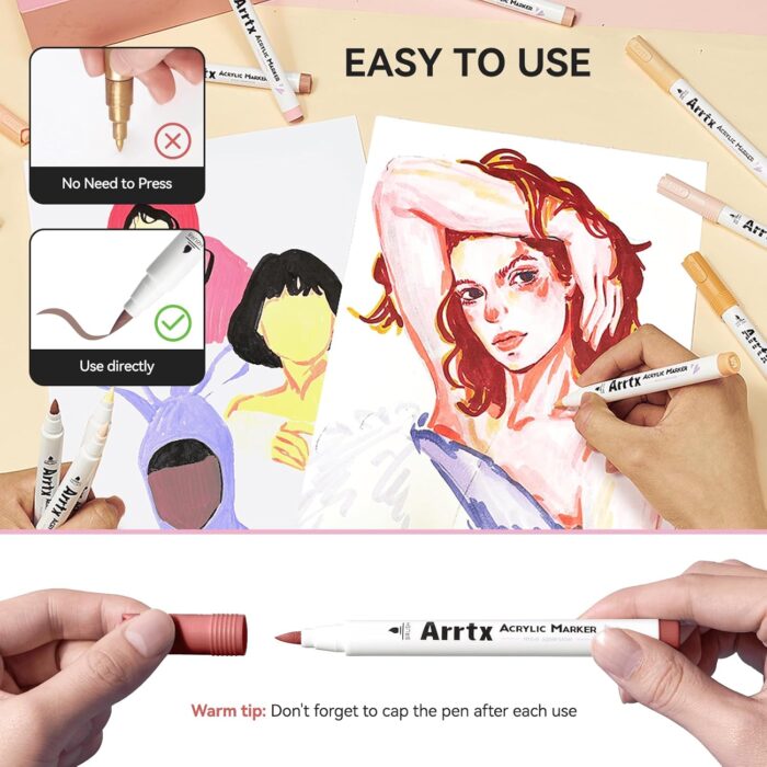 Arrtx-30-Skin-Colors-Acrylic-Marker-Paint-Pens-30C-India-Arrtx