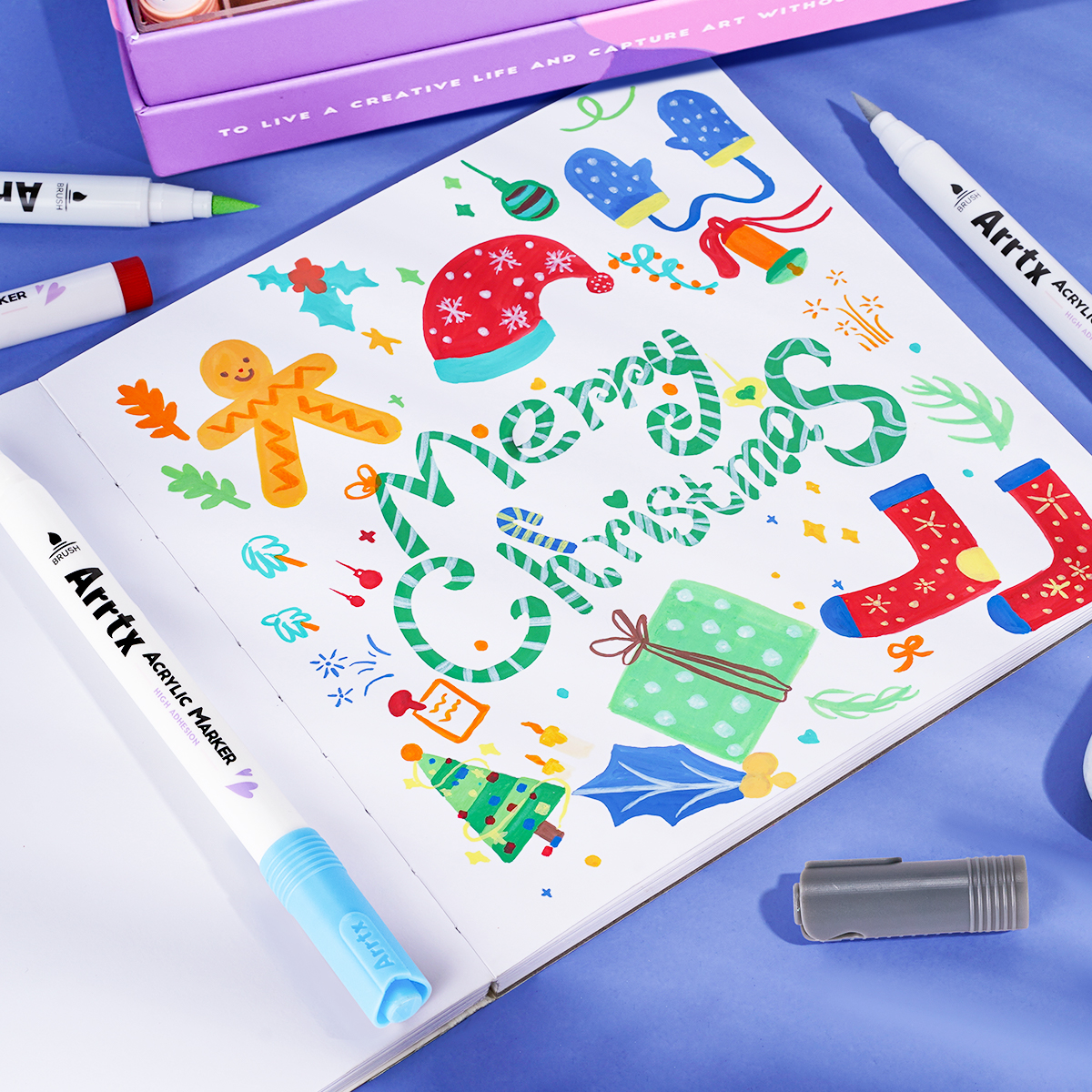 Arrtx 30 Colors Acrylic Paint Pens 30B Acrylic Markers India (5)