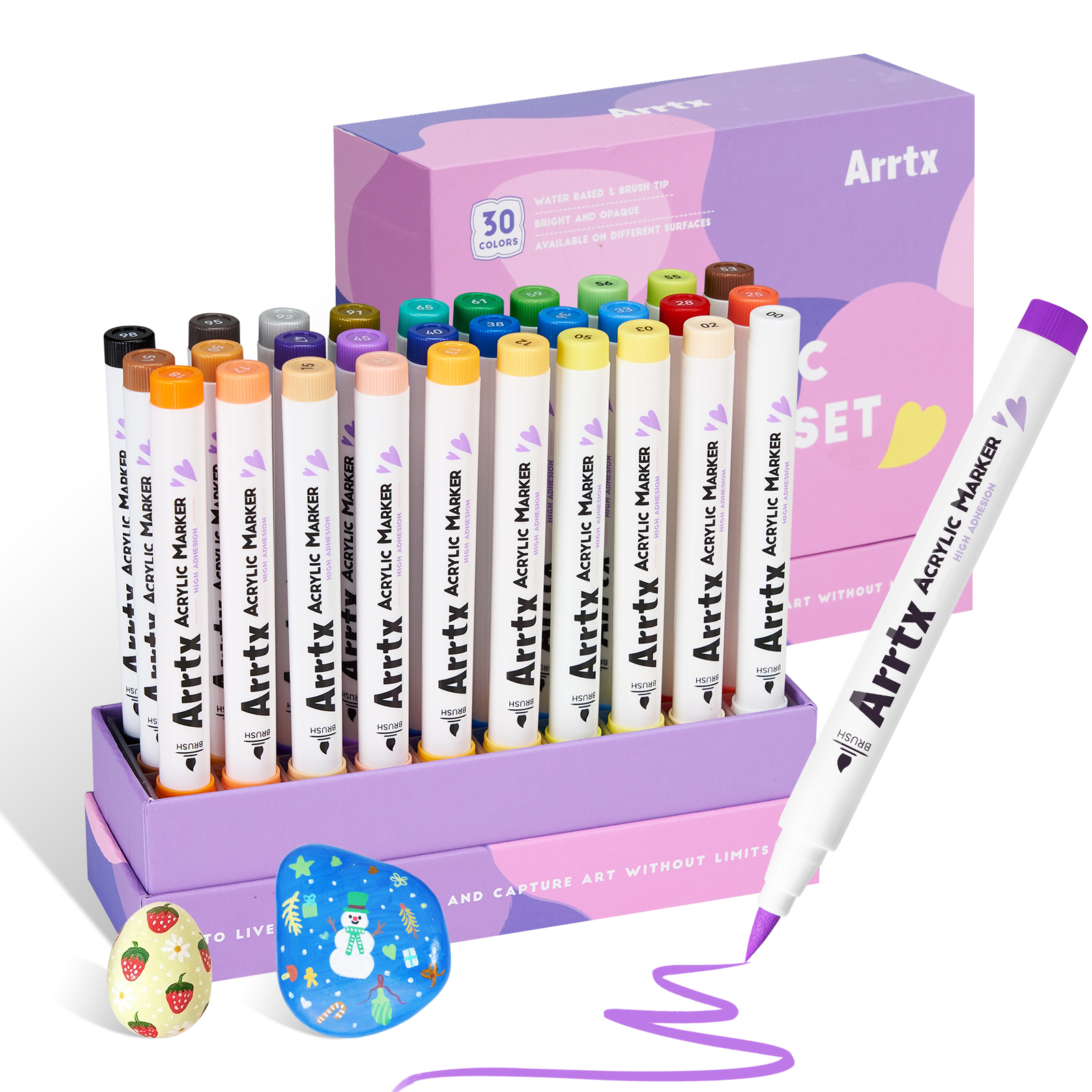 Arrtx 30 Colors Acrylic Paint Pens 30B Acrylic Markers India (8)