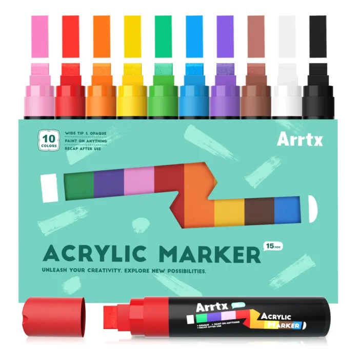 Arrtx-10-Colors-Jumbo-Acrylic-Markers-15mm-Broad-Tips-India-Arrtx