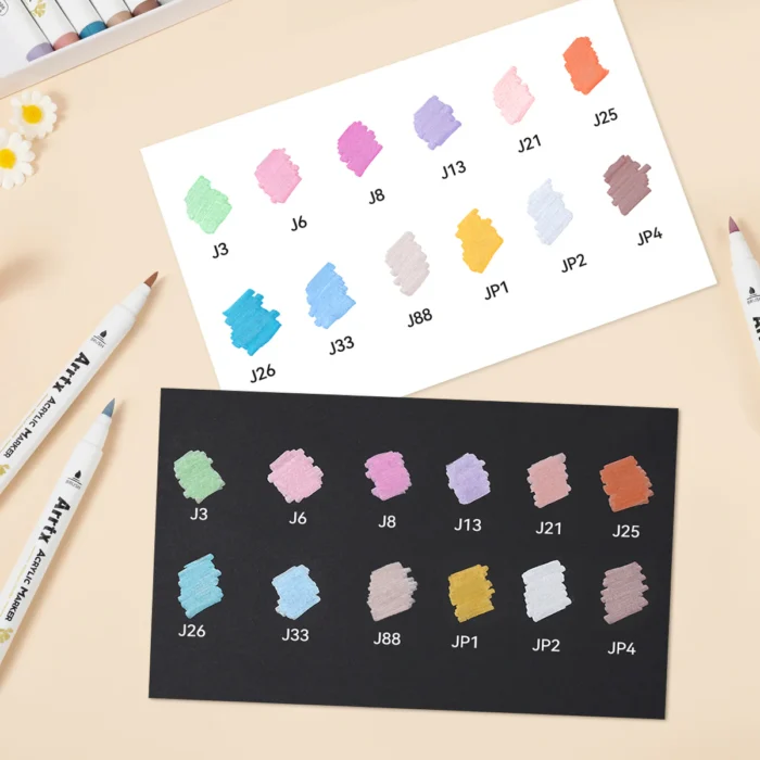 Arrtx-12-Metallic-Colors-Acrylic-Paint-Marker-Brush-Tip-Paint-Pens-India-Arrtx