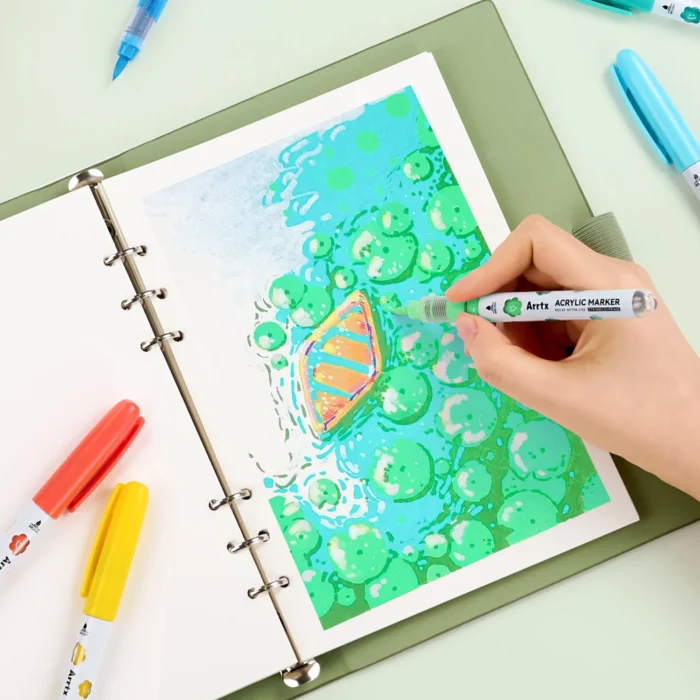 Arrtx-36-Colors-Acrylic-Paint-Markers-Brush-Tip-Direct-Liquid-Ink-India-Arrtx