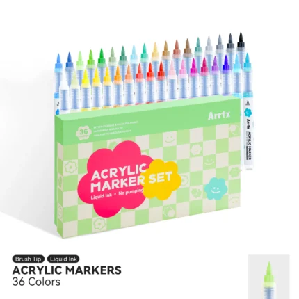 Arrtx-36-Colors-Acrylic-Paint-Markers-Brush-Tip-Direct-Liquid-Ink-India-Arrtx
