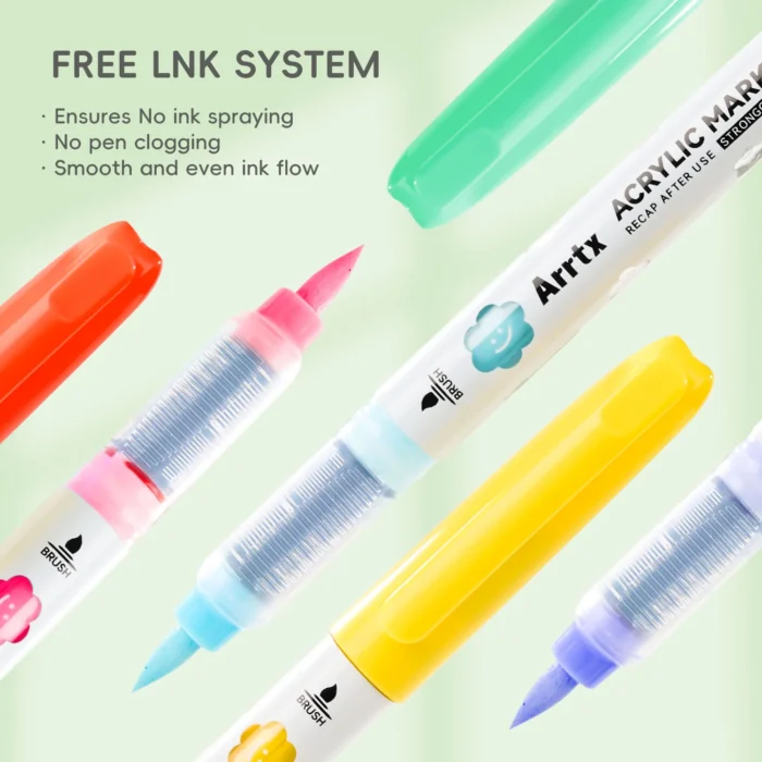 Arrtx-36-Colors-Acrylic-Paint-Markers-Brush-Tip-Direct-Liquid-Ink-India-Arrtx