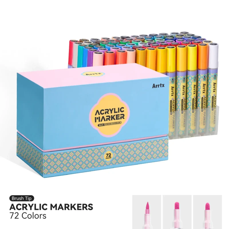 Arrtx-72-Colors-Acrylic-Paint-Markers-3mm-Medium-Tip-Valve-Design-India-Arrtx