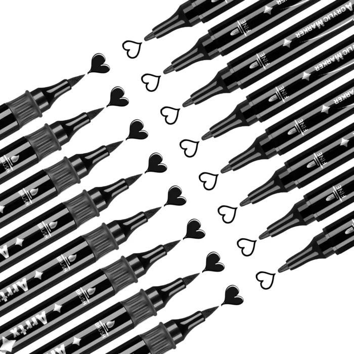 Arrtx-8-Pack-Black-Colors-Acrylic-Paint-Marker-Dual-Tip-India-Arrtx