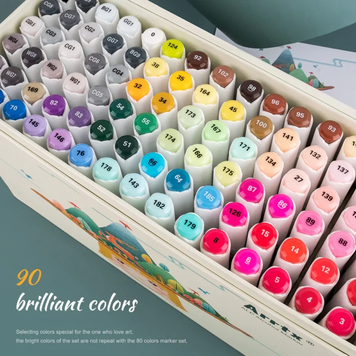 Arrtx ALP 90 Colors Alcohol Markers Paint Pen Set-India-Arrtx