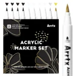 Arrtx-Acrylic-Paint-Pens-10-Pack-Brush-Tip-Paint-Markers-India-Arrtx