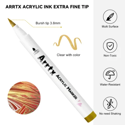 Arrtx-Acrylic-Paint-Pens-10-Pack-Brush-Tip-Paint-Markers-India-Arrtx