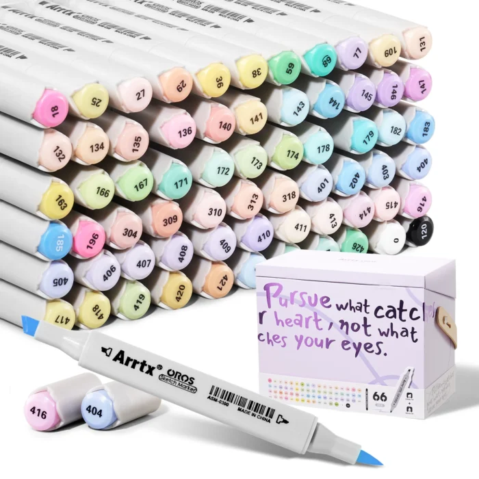 Arrtx-OROS-66-Pastel-Colors-Alcohol-Markers-Paint-Pen-Set-India-Arrtx
