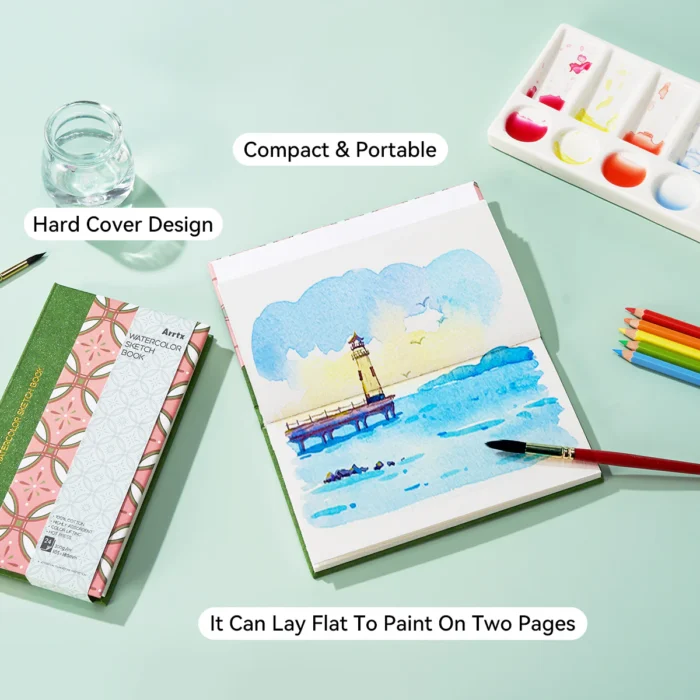 Arrtx-Watercolor-Sketchbook-4.13x7.28-Journal-Notebook-India-Arrtx