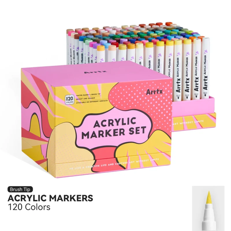 Arrtx-120-Anime-Colors-Acrylic-Markers-Brush-Tip-Paint-Pens-120A-India-Arrtx