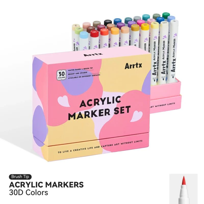 Arrtx-30-Colors-Acrylic-Markers-Paint-Pens-Brush-Tip-Series-30D-India-Arrtx
