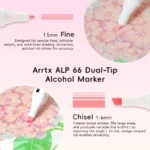Arrtx-ALP-66-Alcohol-Markers-Pastel-Colors-Paint-Markers-Dual-Tip-ARRTX-INDIA