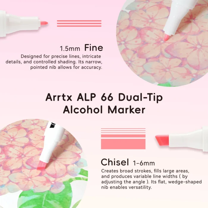 Arrtx-ALP-66-Alcohol-Markers-Pastel-Colors-Paint-Markers-Dual-Tip-ARRTX-INDIA