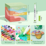 Arrtx 90B Colors Acrylic Paint Markers Brush Tip Landscape Colors - india