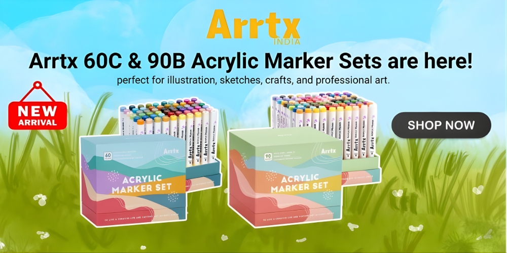 Acrylic Marker New Arrival Banner - Tiyana India