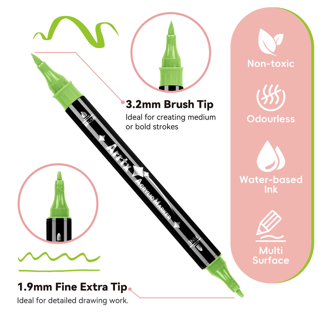 112 Basic and Bold Colors
Featuring a wide spectrum of basic and bold colors, this set allows you to pick the ideal hues to complete your masterpieces. Whether you're aiming for subtle tones or vibrant bursts of color, you'll find everything you need to make your artwork truly stand out.