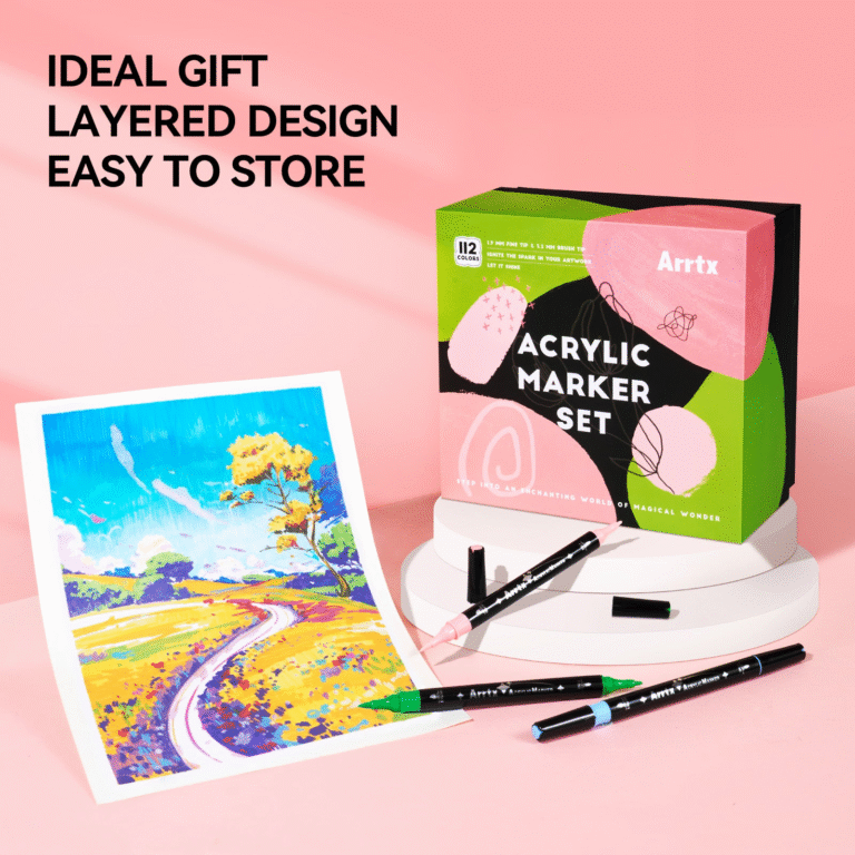 Arrtx 112 Colors Acrylic Paint Markers Dual Tip Paint Pens