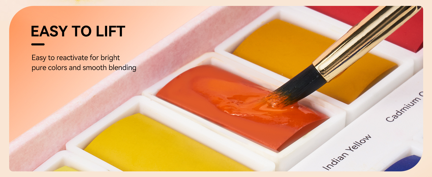 Arrtx 24-Color Solid Watercolor Set