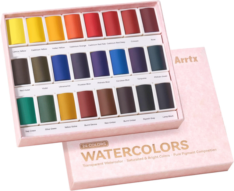 Arrtx 24-Color Solid Watercolor Set