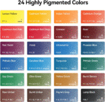 Arrtx 24-Color Solid Watercolor Set