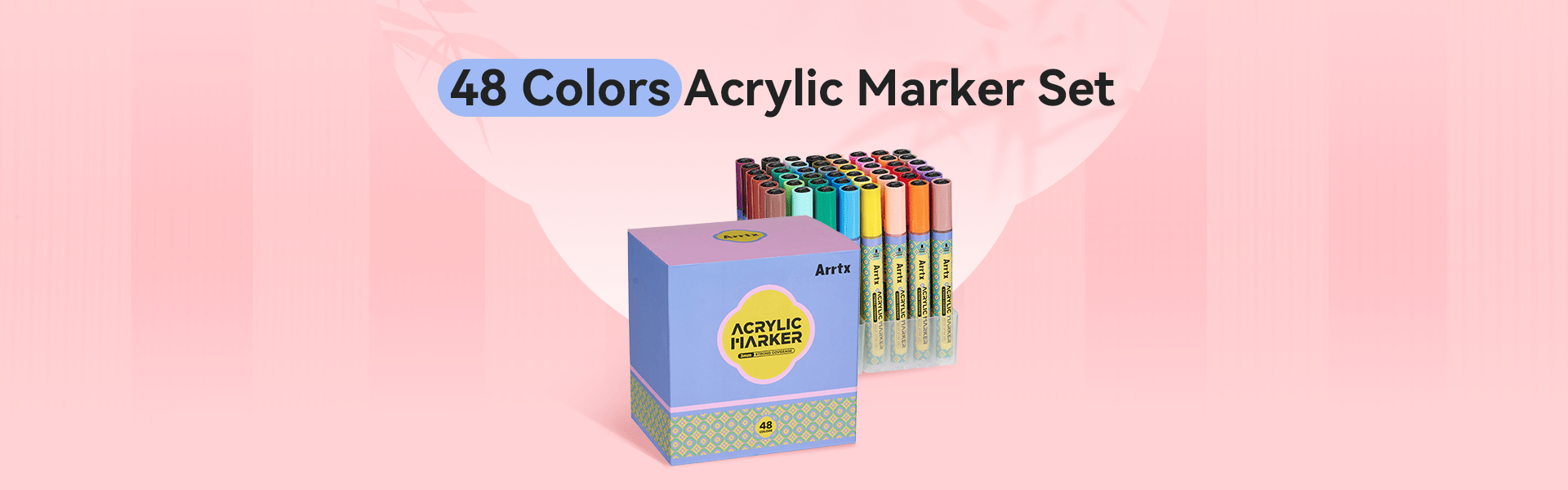 Arrtx-48-Colors-Acrylic-Paint-Markers-3mm-Medium-Tip-Valve-Design