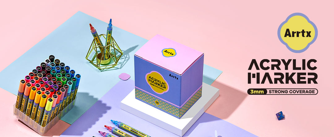 Arrtx-48-Colors-Acrylic-Paint-Markers-3mm-Medium-Tip-Valve-Design