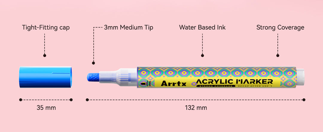 Arrtx-48-Colors-Acrylic-Paint-Markers-3mm-Medium-Tip-Valve-Design