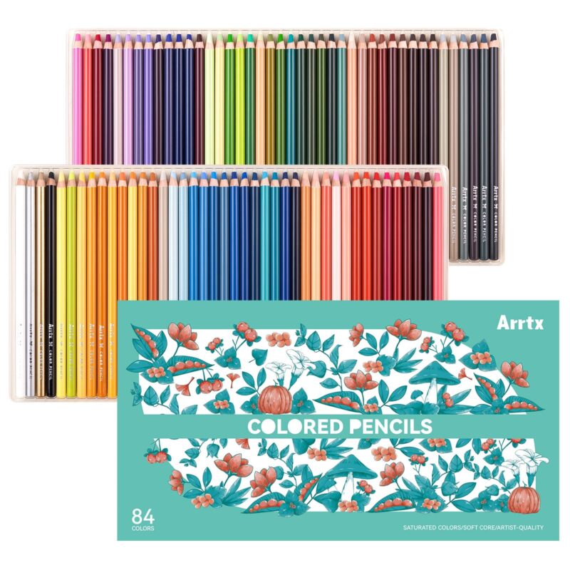 ARRTX 84 Colors Colored Pencils Set