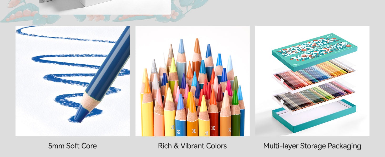 ARRTX 84 Colors Colored Pencils Set