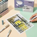 Arrtx 30E Grey Tone Colors Brush Tip Acrylic Paint Markers