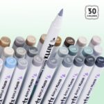 Arrtx 30E Grey Tone Colors Brush Tip Acrylic Paint Markers