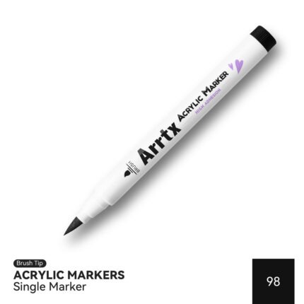 Arrtx Single Color Acrylic Paint Marker 98 (Black)