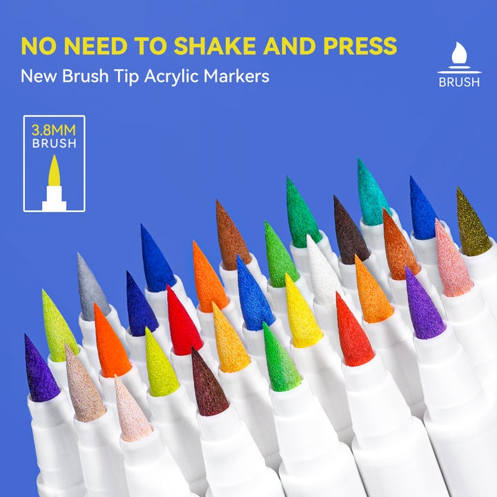 Arrtx Single Color Acrylic Paint Marker 98 (Black)